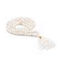 Polished 108 Bead Mala - White Quartz featuring natural patterning and unique variations - Positive Faith Hope Love