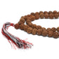 Polished 108 Rudraksha Mala Natural featuring natural patterning and unique variations - Positive Faith Hope Love