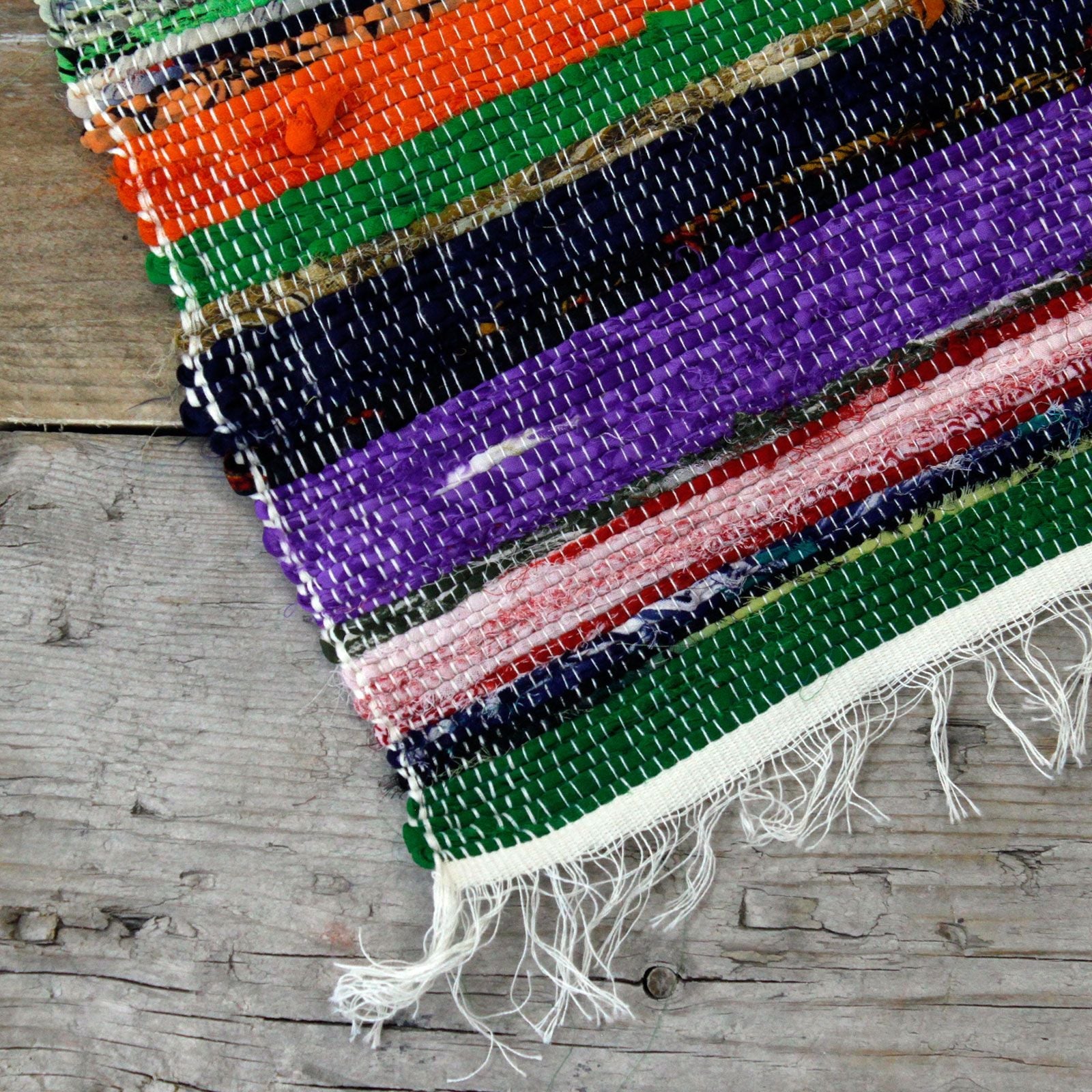 Polished 155 X 90Cm Luxury Rag Rug Natural featuring natural patterning and unique variations - Positive Faith Hope Love