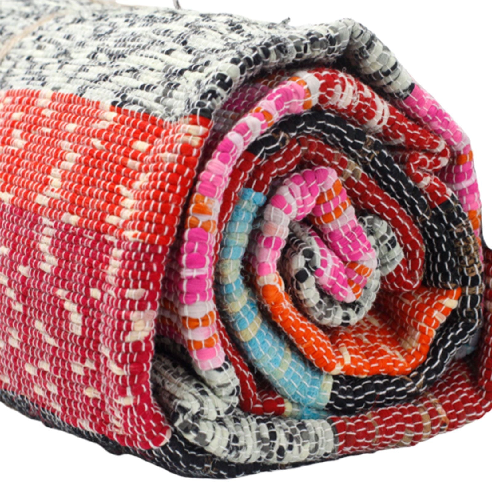 Polished 156 X 90Cm Ultra Luxury Rag Rug Natural featuring natural patterning and unique variations - Positive Faith Hope Love