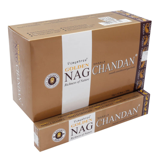 Polished 15G Golden Nag Chandan Incense featuring natural patterning and unique variations - Positive Faith Hope Love