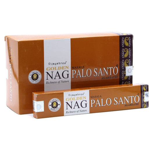 Polished 15g Golden Nag - Palo Santo Incense featuring natural patterning and unique variations - Positive Faith Hope Love