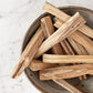 Polished 50G Green Tree Palo Santo Sticks 5 8 Sticks featuring natural patterning and unique variations - Positive Faith Hope Love