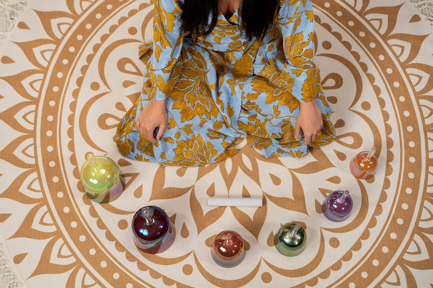 Meinl Sonic Energy 6-Piece Essence Solfeggio Crystal Singing Bowl Set