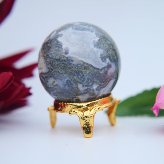 Moss Druzy Blue & Green Sphere – 45 mm / 110 g