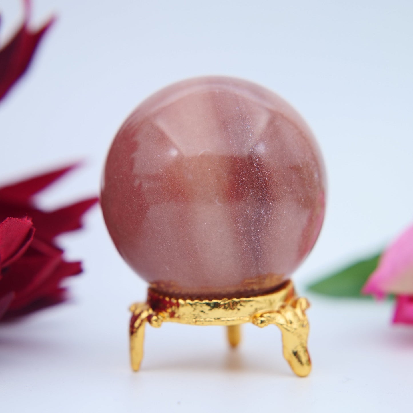 Peach Moonstone Sphere – 46 mm / 145 g