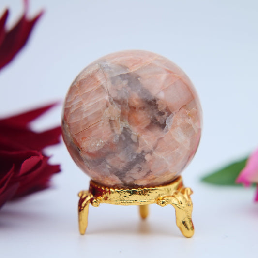 Peach Moonstone Sphere – 46 mm / 135 g
