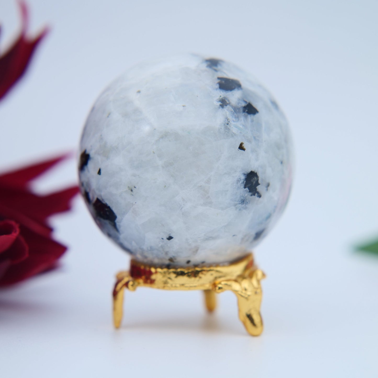 Rainbow Moonstone Sphere – 52 mm / 209 g