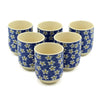 Polished Herbal Tea Cups - Blue Daisey featuring natural patterning and unique variations - Positive Faith Hope Love
