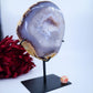 Agate Geode (Brazil) — 1238g, On Stand - Positive Faith Hope Love