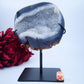 Agate Geode (Brazil) — 1376g, On Stand - Positive Faith Hope Love