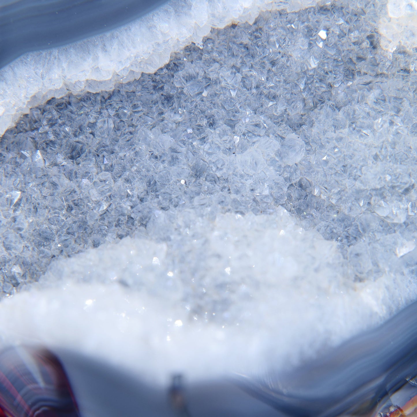 Agate Geode (Brazil) — 1376g, On Stand - Positive Faith Hope Love