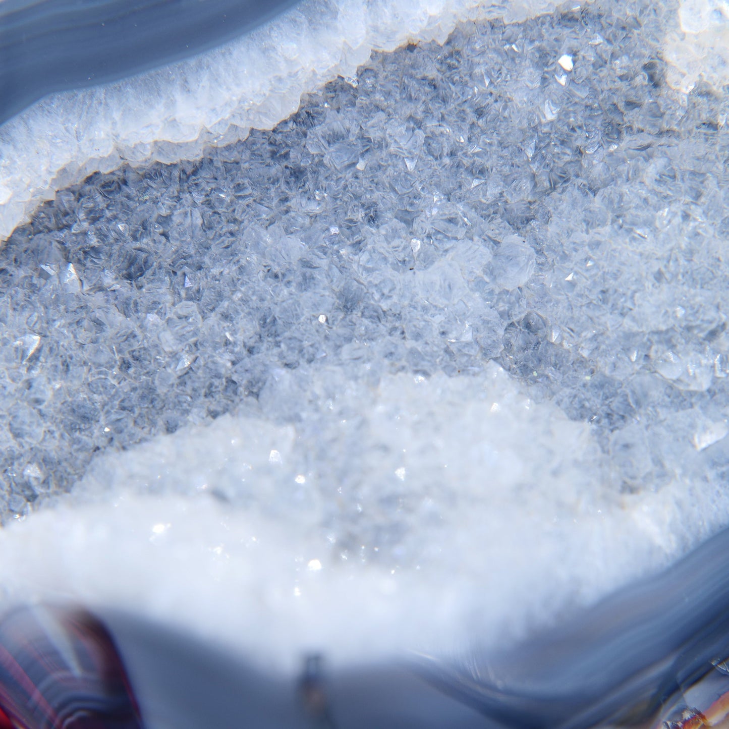 Agate Geode (Brazil) — 1376g, On Stand - Positive Faith Hope Love