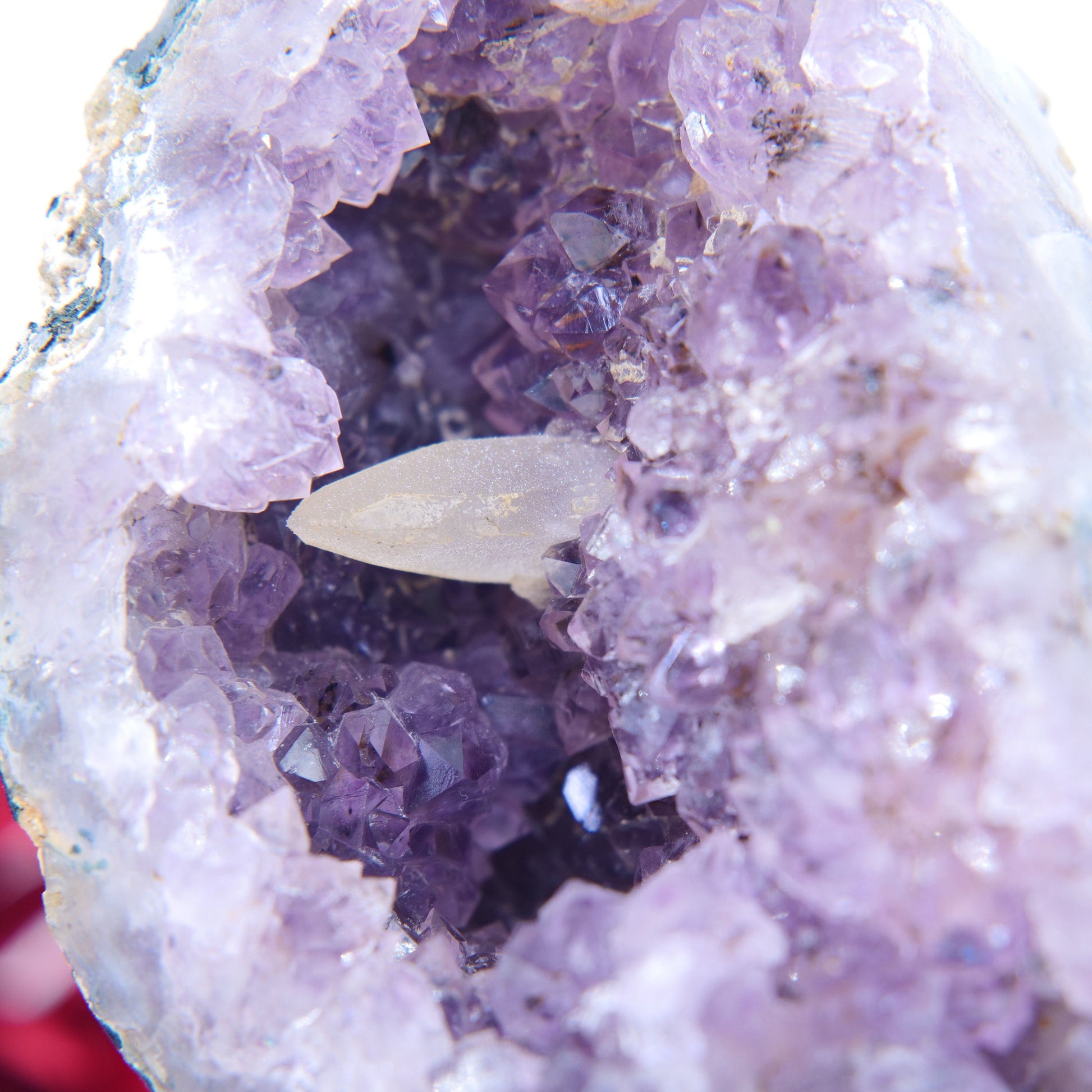 Agate Geode (Brazil) — 1397g, On Stand - Positive Faith Hope Love