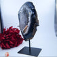 Agate Geode (Brazil) — 1458g, On Stand - Positive Faith Hope Love
