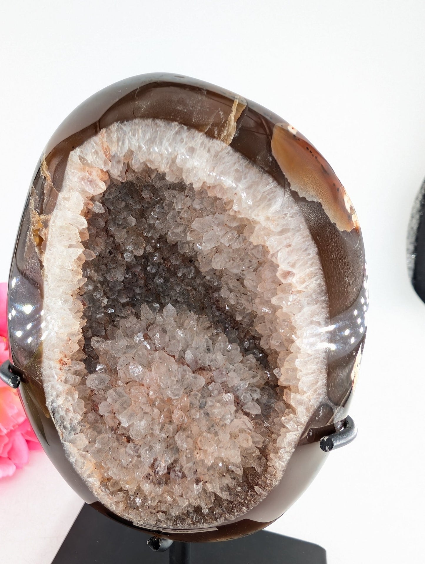 Agate Geode Brazil 508 grams - Positive Faith Hope Love