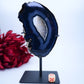 Agate Geode (Brazil) — 825g, On Stand - Positive Faith Hope Love