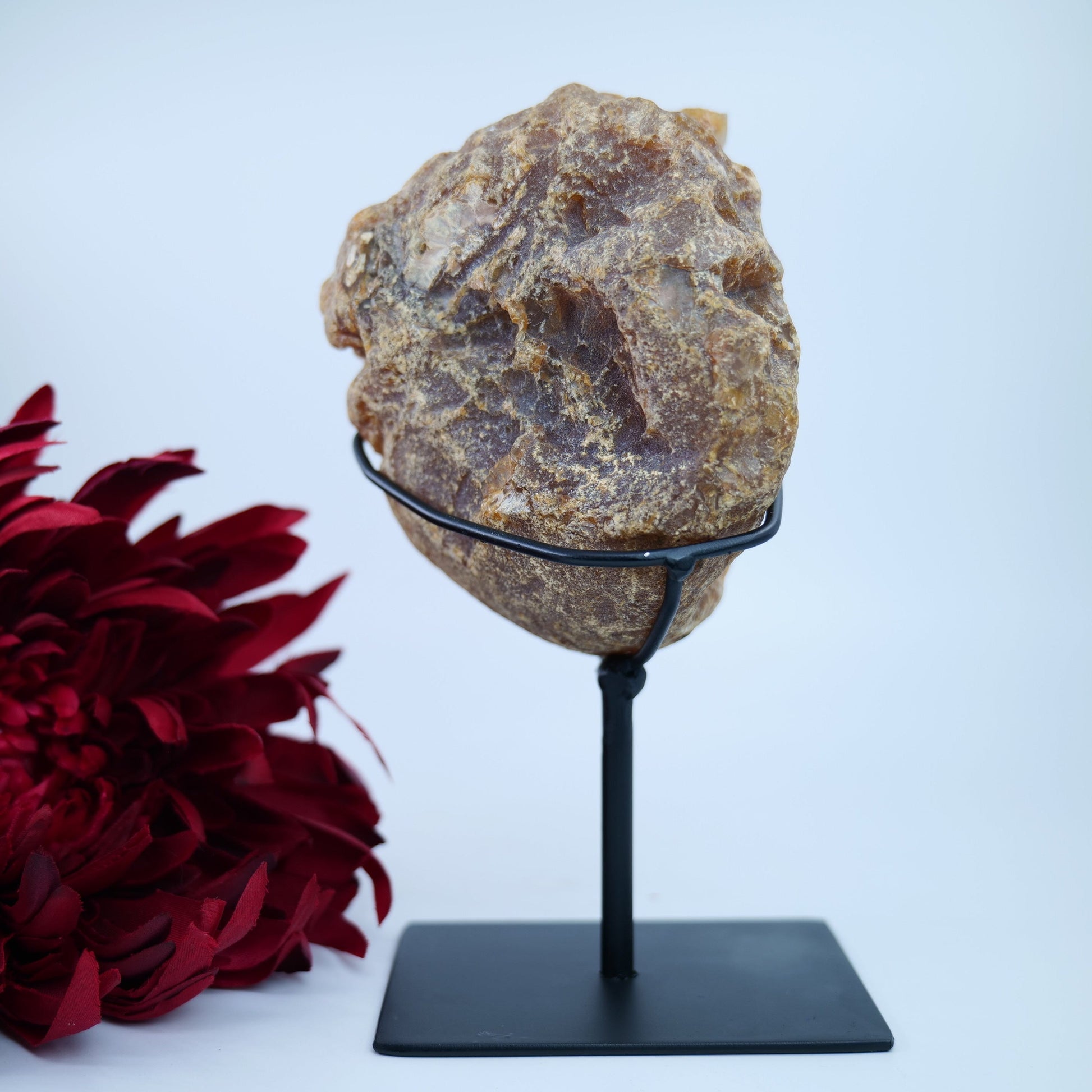 Agate Geode (Brazil) — 875g, On Stand - Positive Faith Hope Love