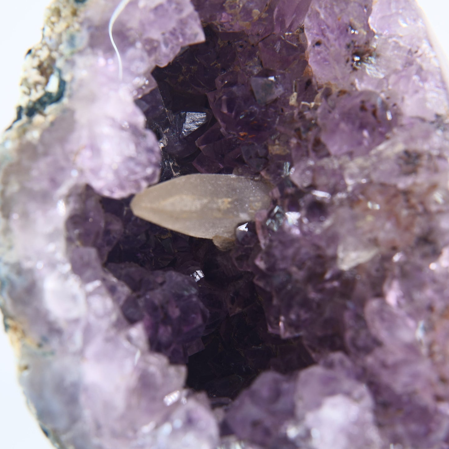 Agate Geode – Brazilian Amethyst on Stand - Positive Faith Hope Love