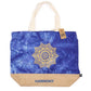 Polished All Natural Bag - Blue Stonewash - Mandala - Harmony featuring natural patterning and unique variations - Positive Faith Hope Love