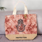 Polished All Natural Bag Terracotta Stonewash Hamsa Protection featuring natural patterning and unique variations - Positive Faith Hope Love