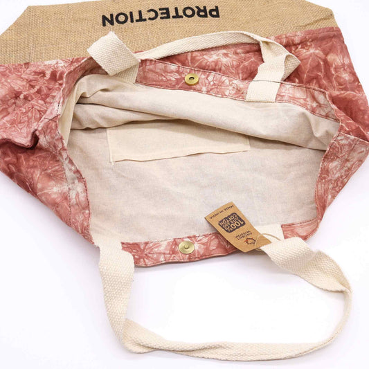 Polished All Natural Bag Terracotta Stonewash Hamsa Protection featuring natural patterning and unique variations - Positive Faith Hope Love