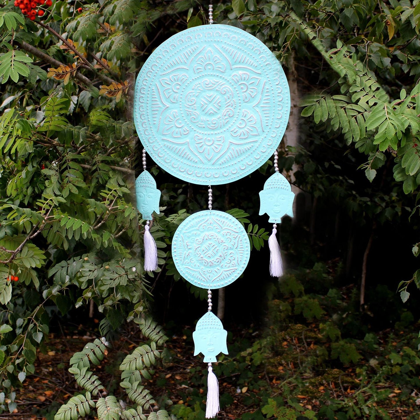 Polished Aluminium Mobile Angels Assorted Colors featuring natural patterning and unique variations - Positive Faith Hope Love