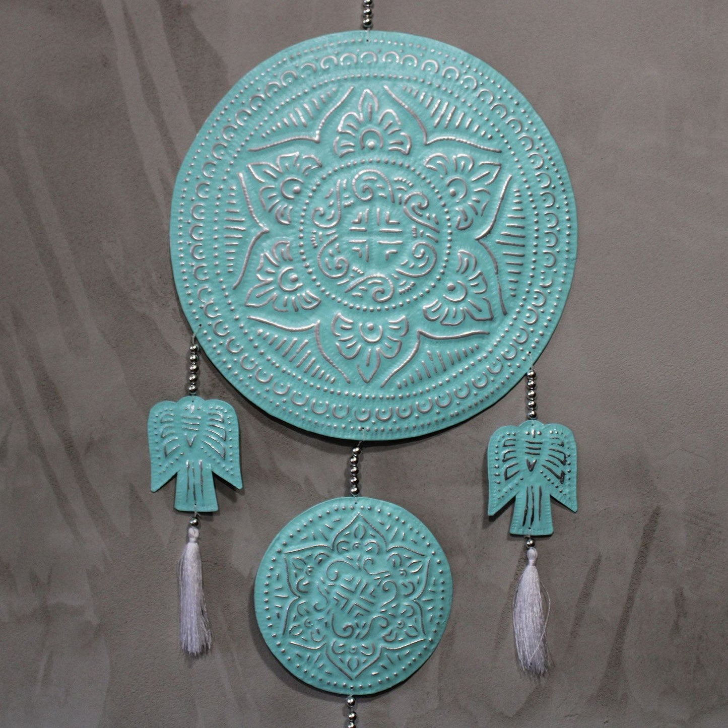 Polished Aluminium Mobile Angels Assorted Colors featuring natural patterning and unique variations - Positive Faith Hope Love