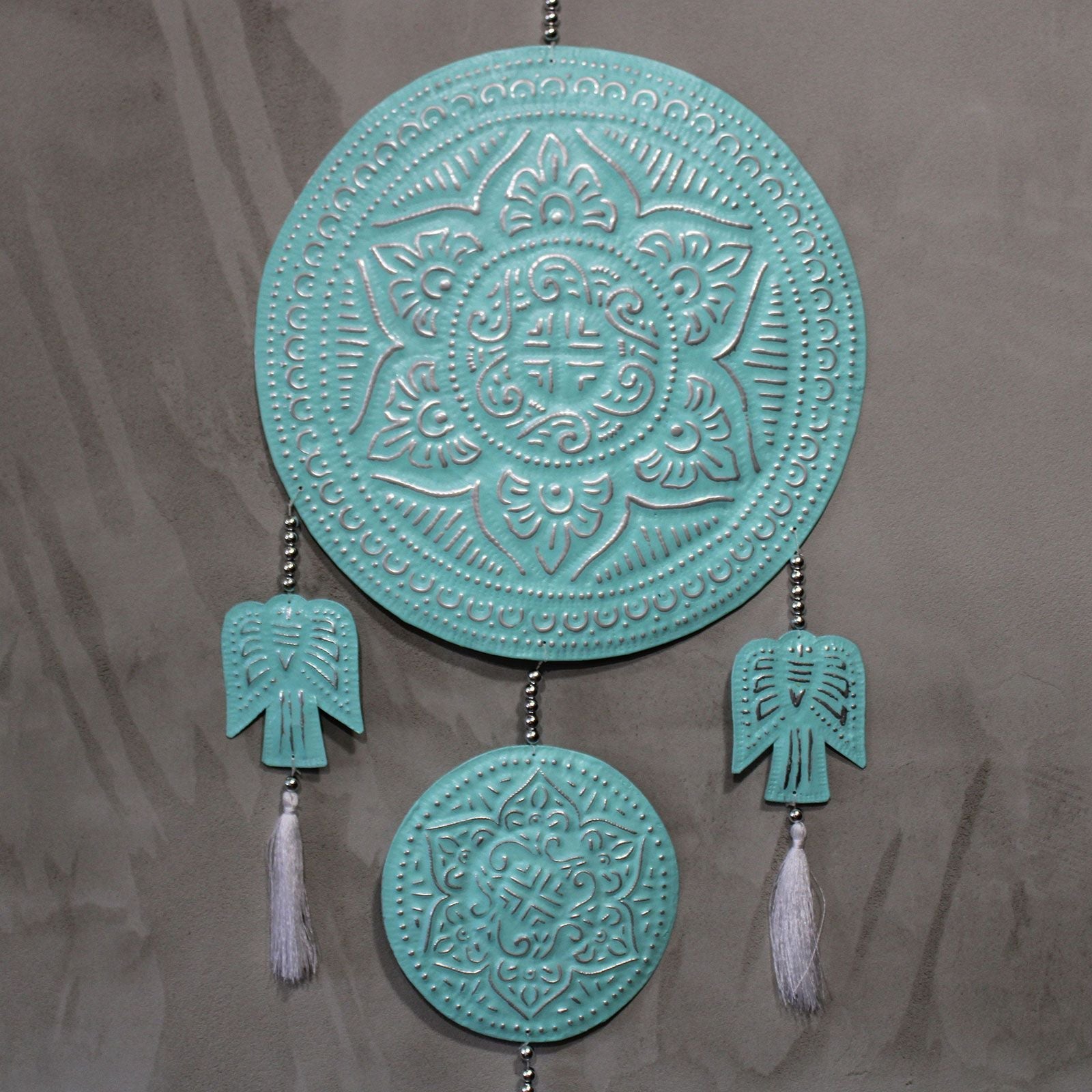 Polished Aluminium Mobile Angels Assorted Colors featuring natural patterning and unique variations - Positive Faith Hope Love