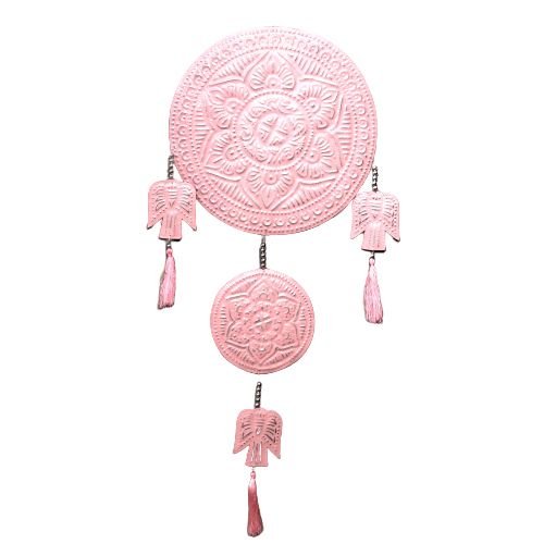 Polished Aluminium Mobile Angels Assorted Colors featuring natural patterning and unique variations - Positive Faith Hope Love