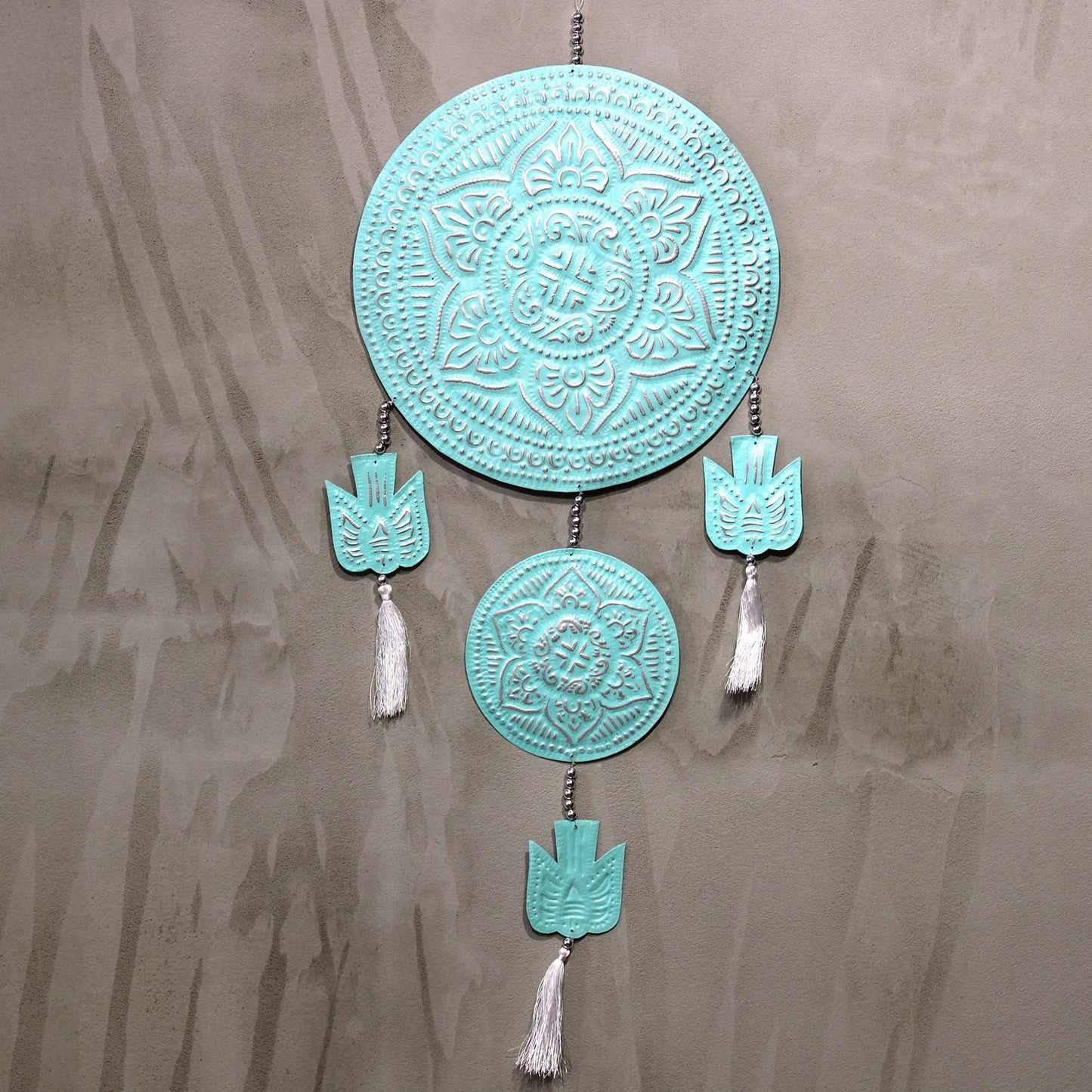 Polished Aluminium Mobile Angels Assorted Colors featuring natural patterning and unique variations - Positive Faith Hope Love