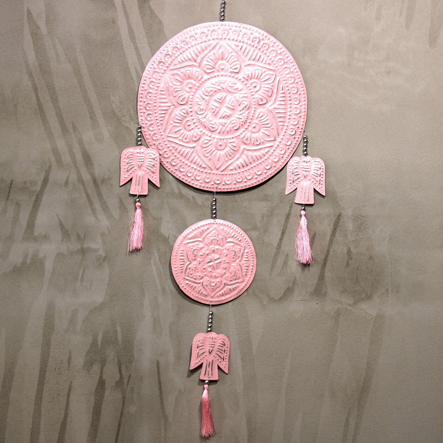 Polished Aluminium Mobile - Angels (assorted colors) featuring natural patterning and unique variations - Positive Faith Hope Love