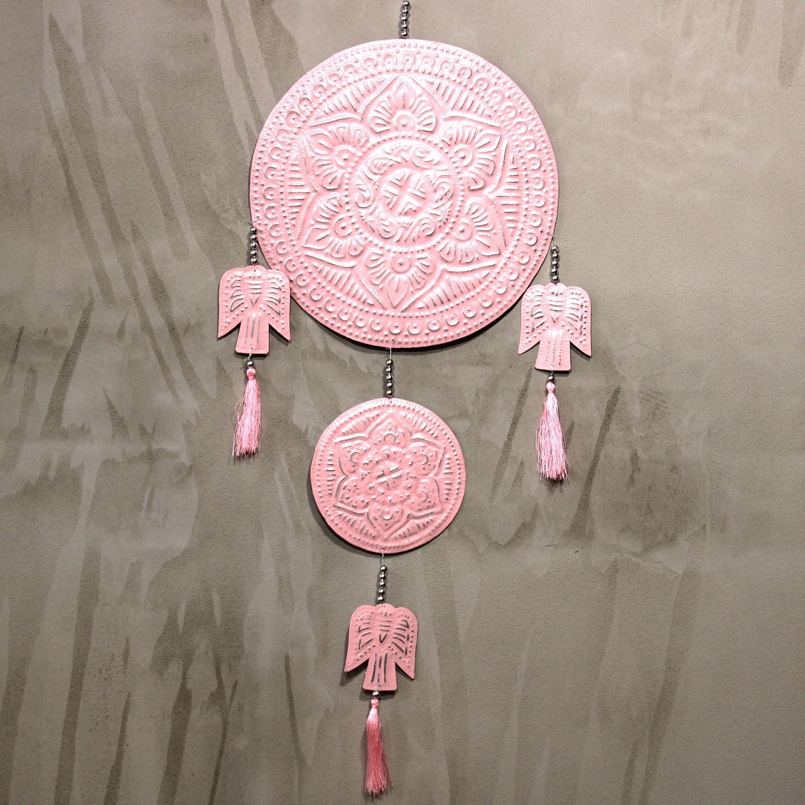 Polished Aluminium Mobile - Angels (assorted colors) featuring natural patterning and unique variations - Positive Faith Hope Love