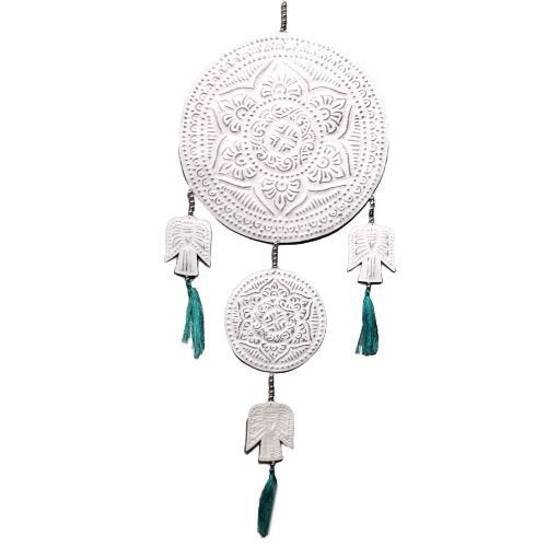 Polished Aluminium Mobile Angels Assorted Colors featuring natural patterning and unique variations - Positive Faith Hope Love