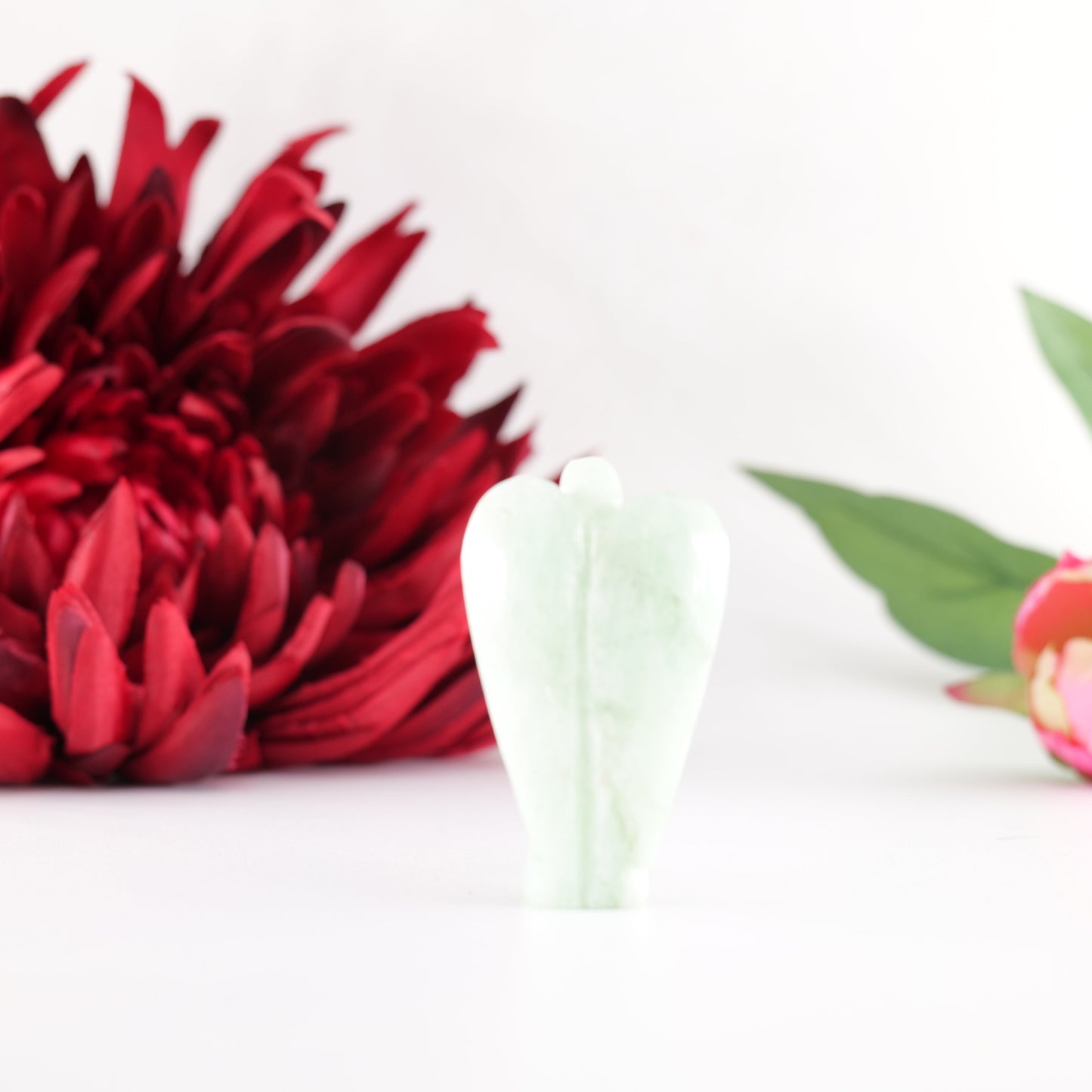 Polished Amazonite Angel 55Mm featuring aqua-green tone with silky sheen - Positive Faith Hope Love