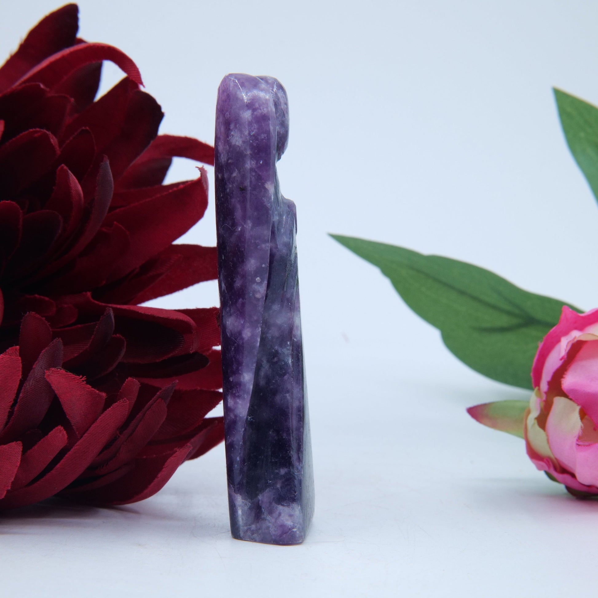 Polished Amethyst Angel 80Mm featuring rich purple colour and natural clarity - Positive Faith Hope Love