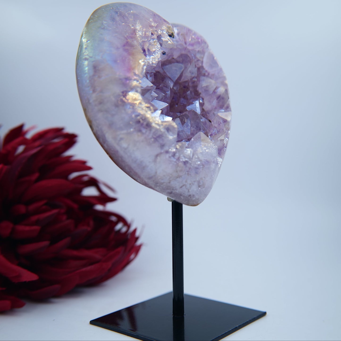 Amethyst Aura Heart — 958g (Brazil) - Positive Faith Hope Love