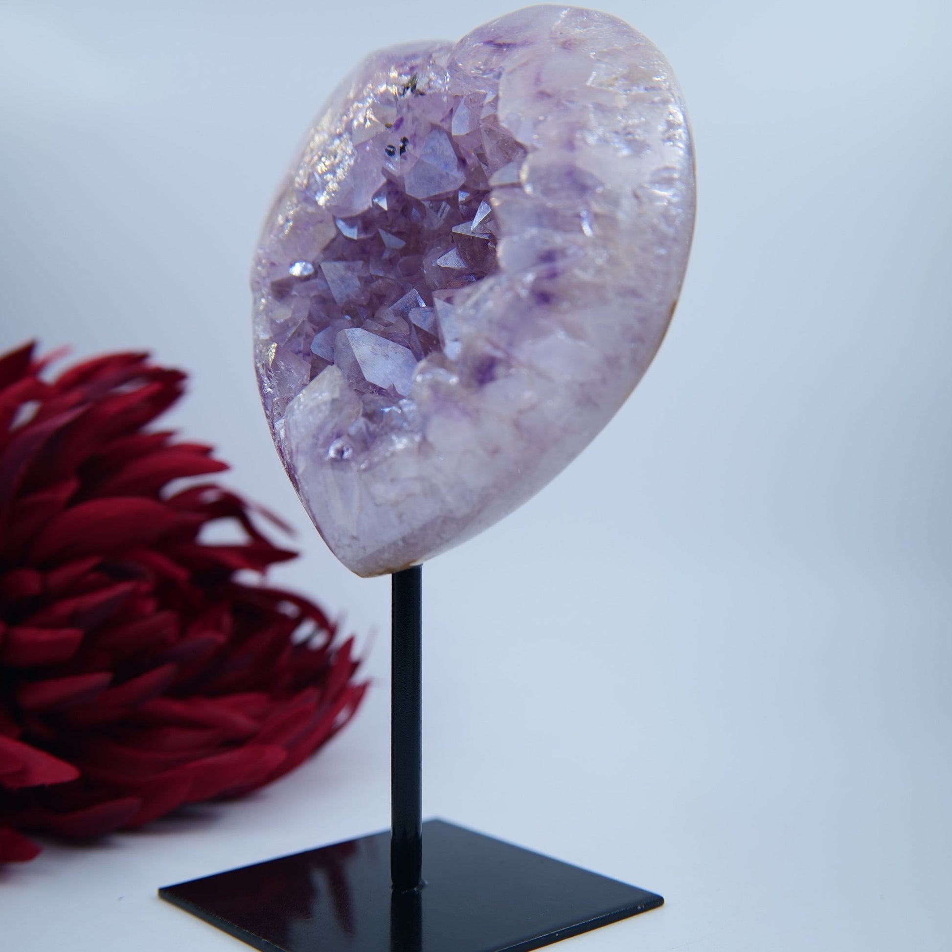 Amethyst Aura Heart — 958g (Brazil) - Positive Faith Hope Love