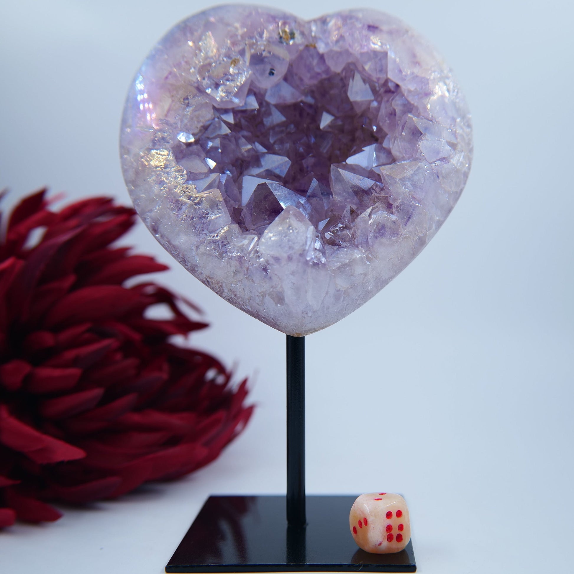 Amethyst Aura Heart — 958g (Brazil) - Positive Faith Hope Love