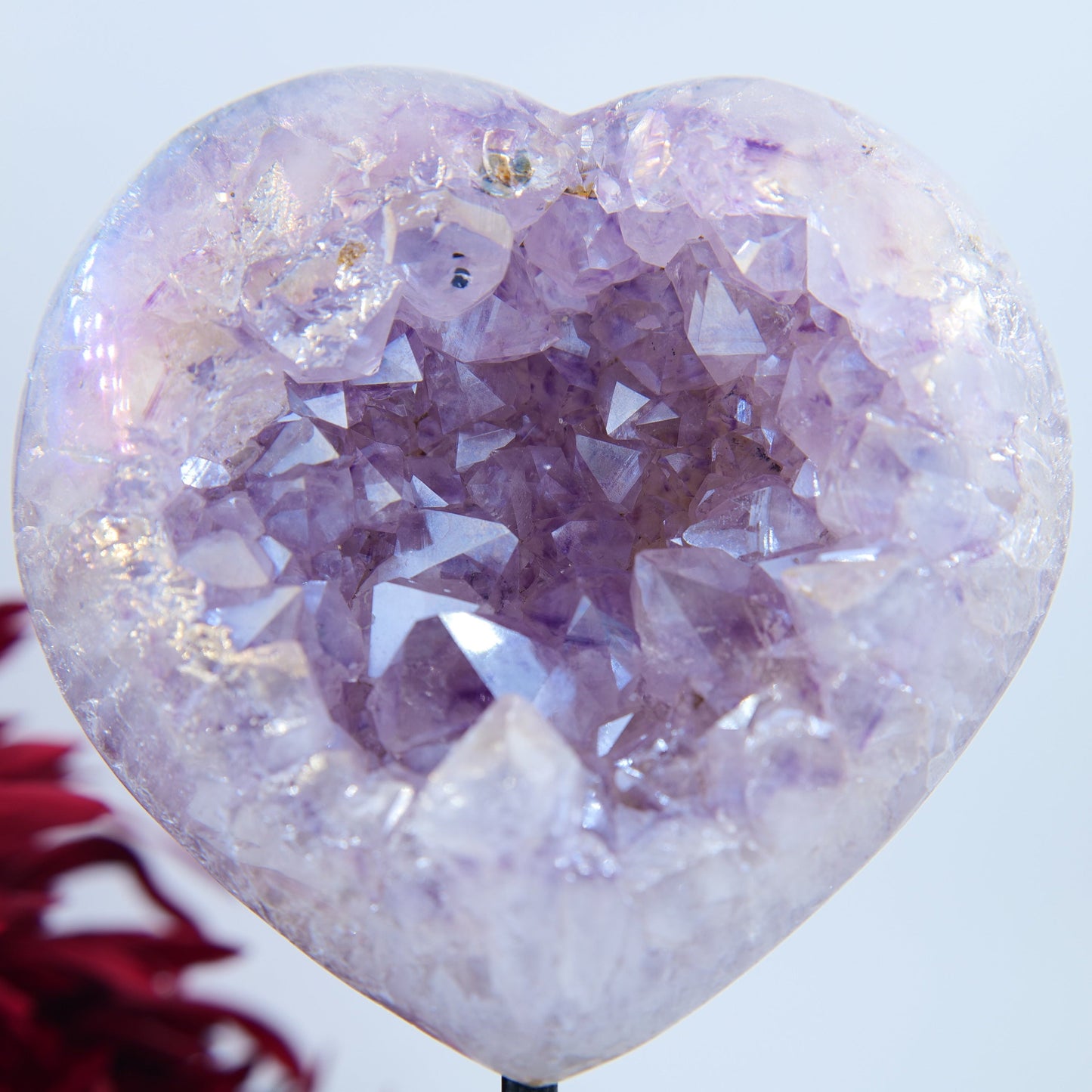 Amethyst Aura Heart — 958g (Brazil) - Positive Faith Hope Love