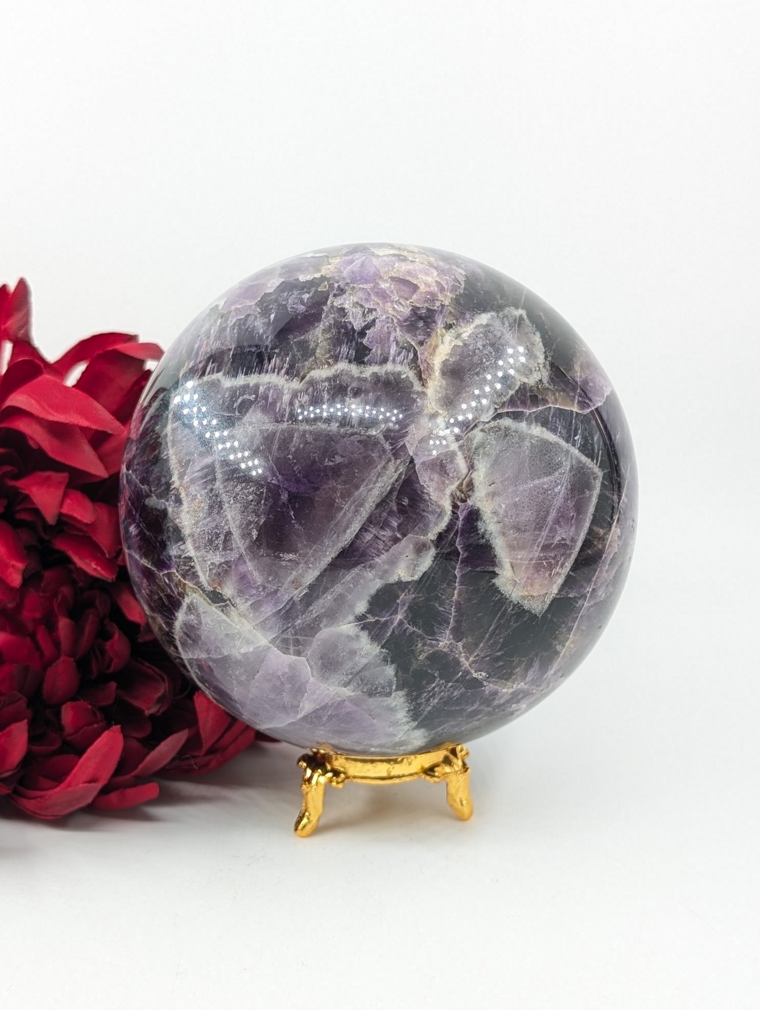 Amethyst Sphere 2035g - Positive Faith Hope Love