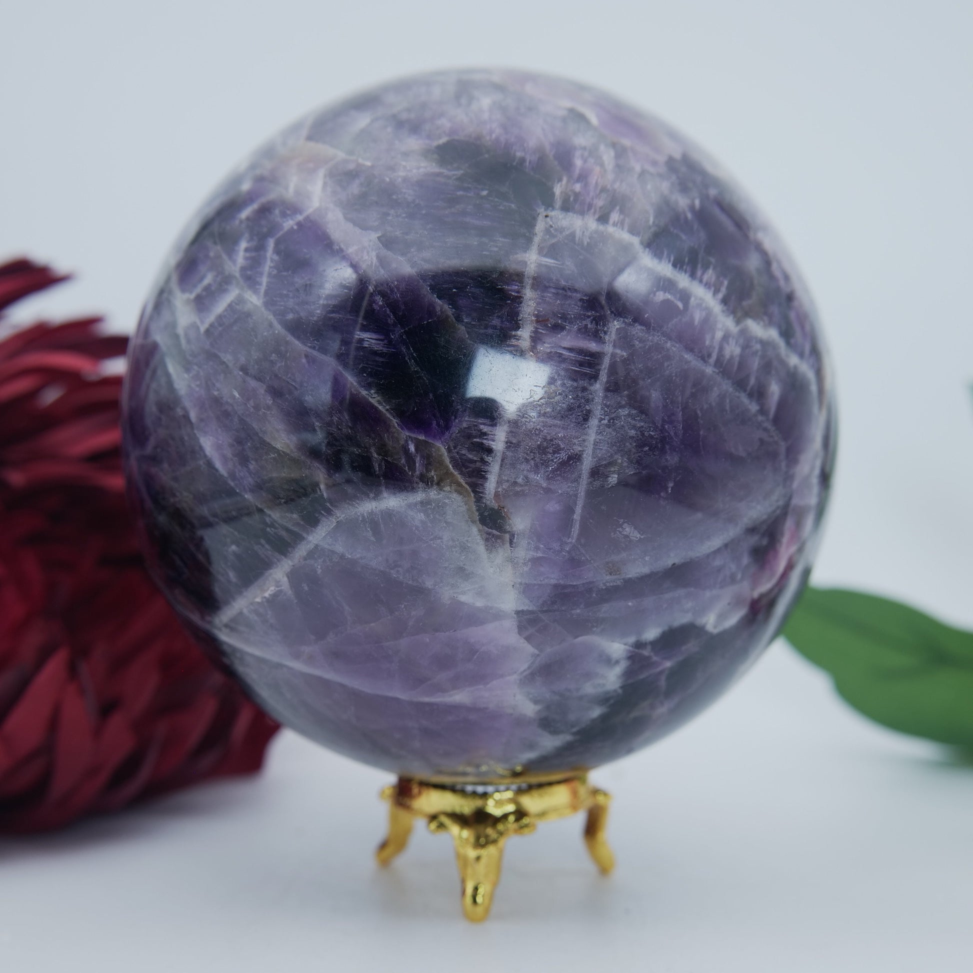 Amethyst Sphere 2035g - Positive Faith Hope Love