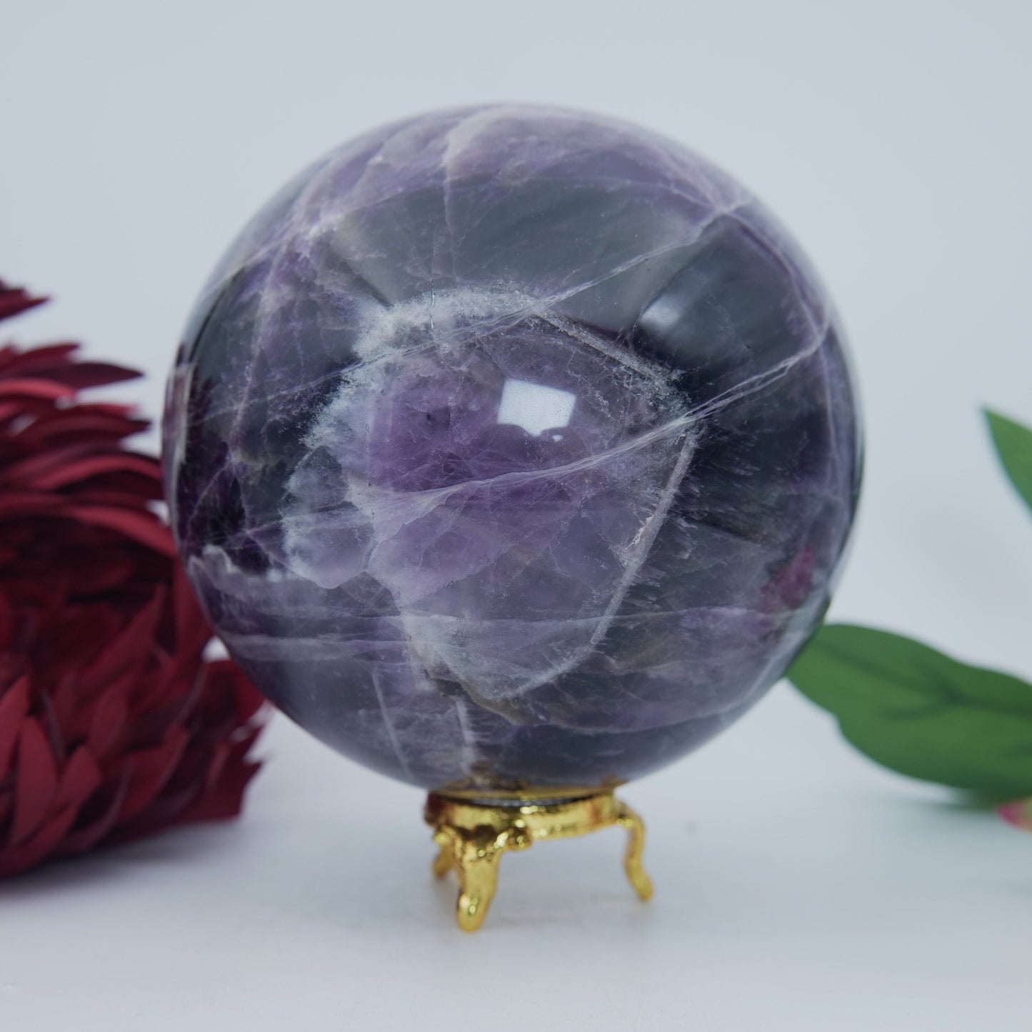 Amethyst Sphere 2035g - Positive Faith Hope Love