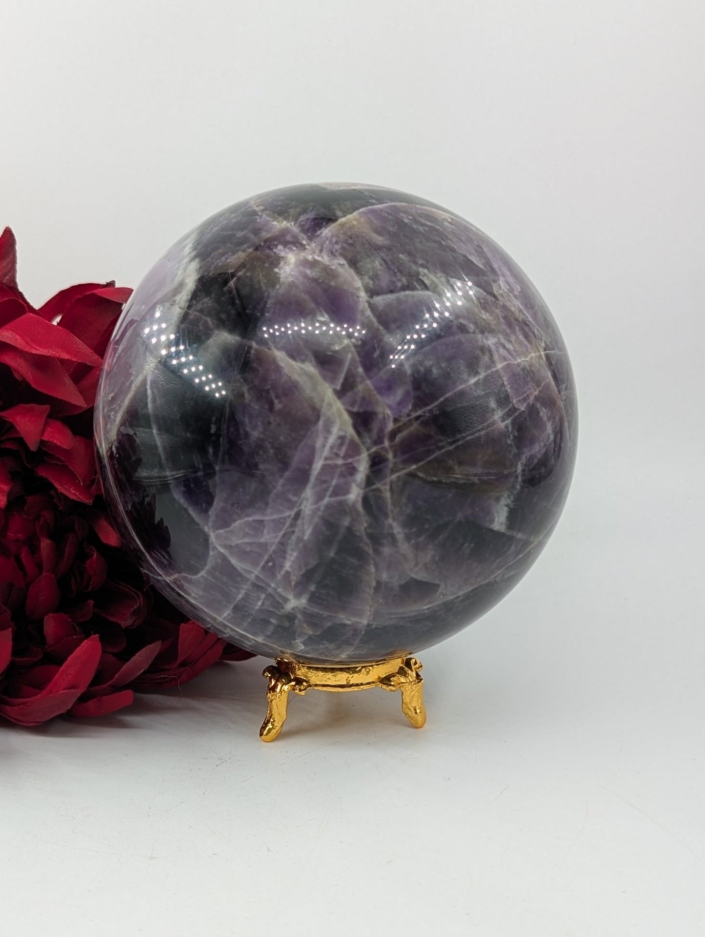 Amethyst Sphere 2035g - Positive Faith Hope Love