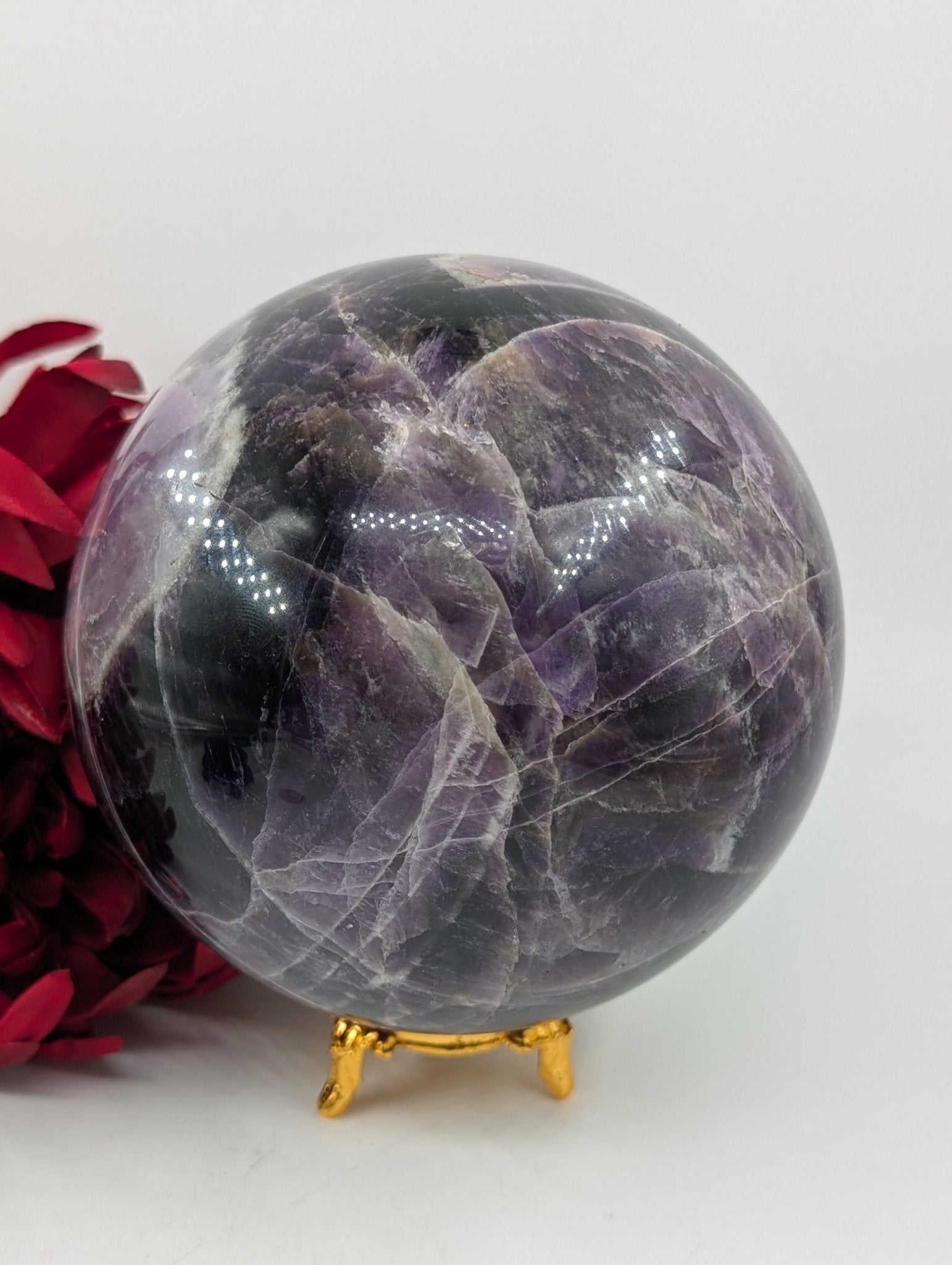 Amethyst Sphere 2035g - Positive Faith Hope Love