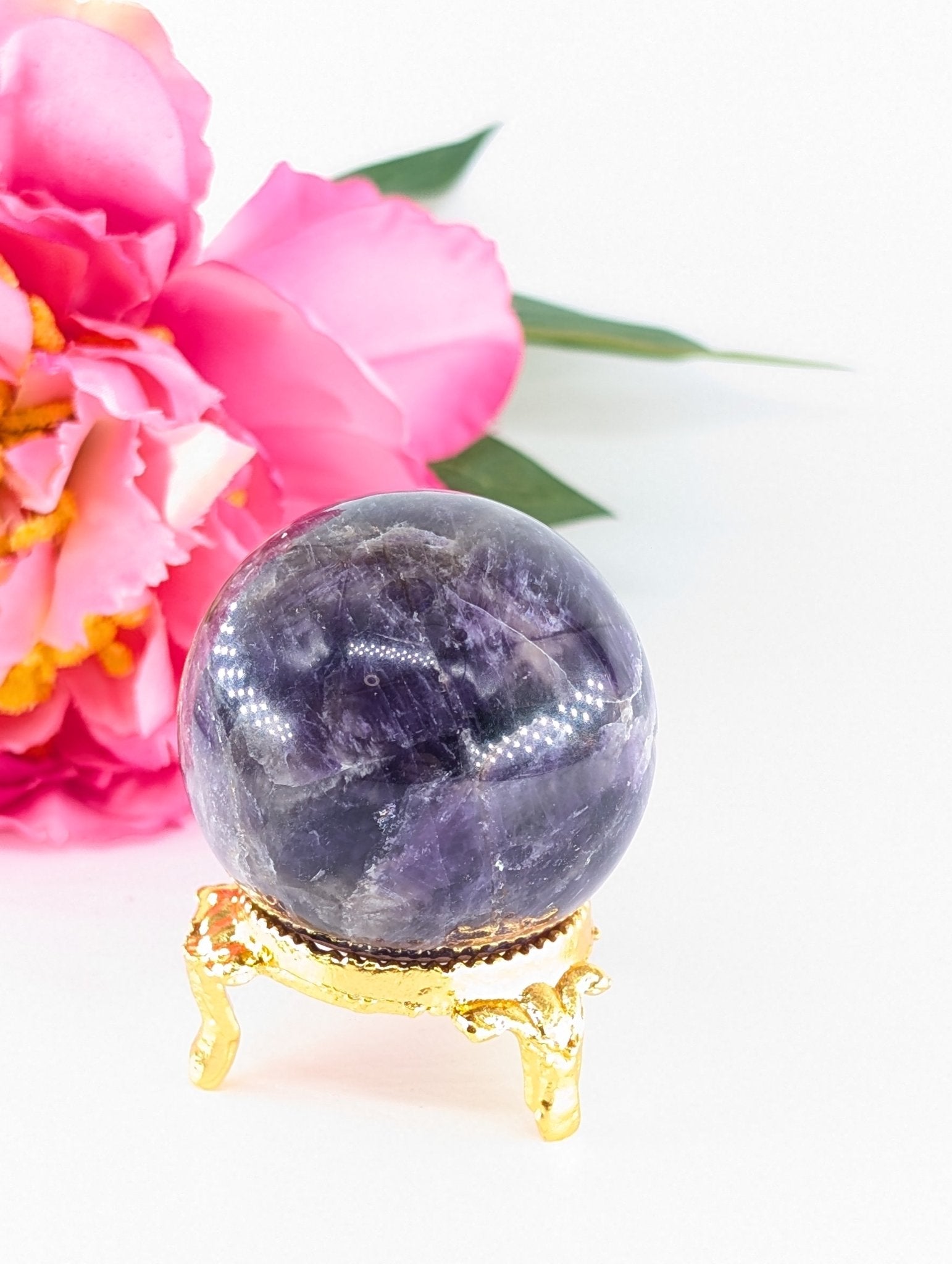 Amethyst Sphere - 40mm - 97g - Positive Faith Hope Love