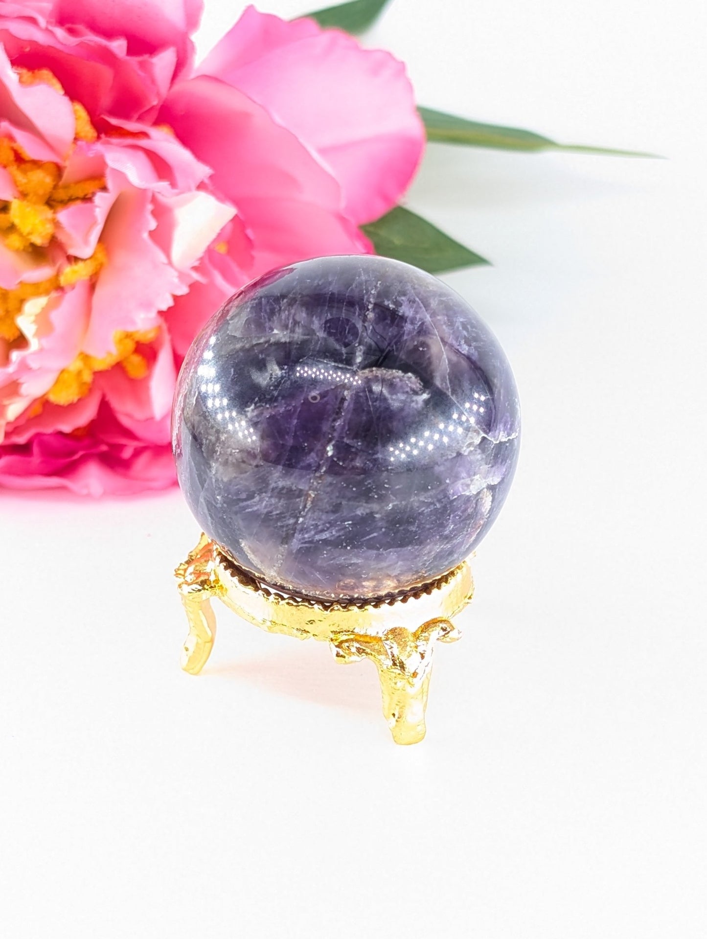 Amethyst Sphere - 40mm - 97g - Positive Faith Hope Love