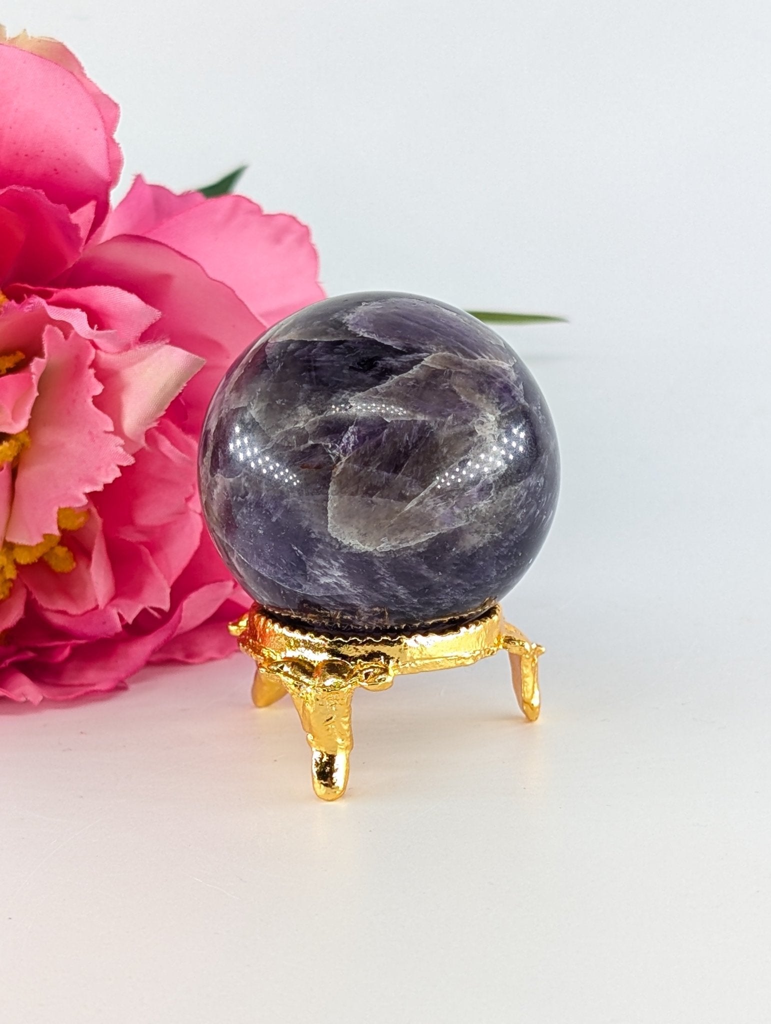 Amethyst Sphere - 45mm - 113g - Positive Faith Hope Love