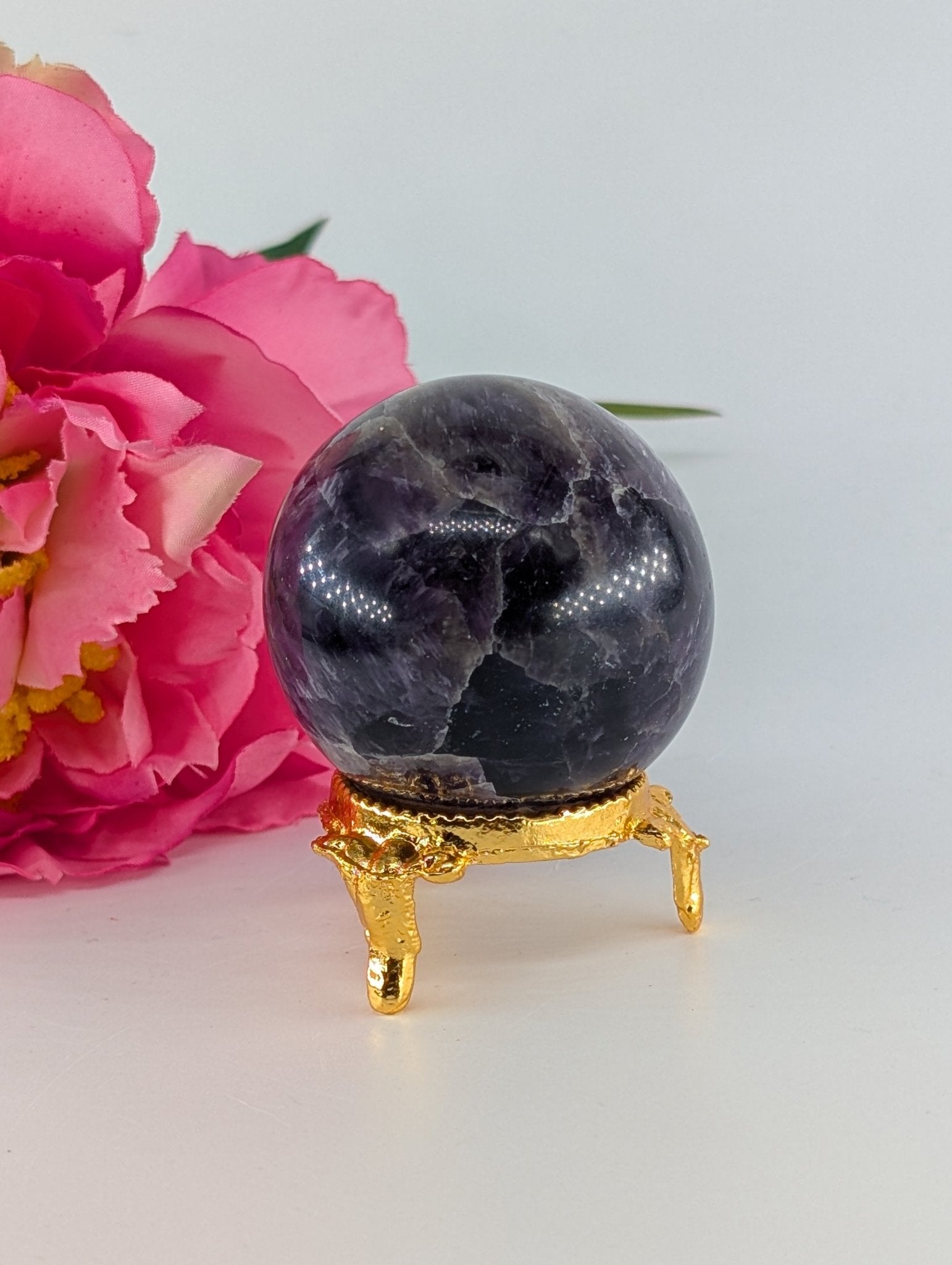 Amethyst Sphere - 45mm - 113g - Positive Faith Hope Love