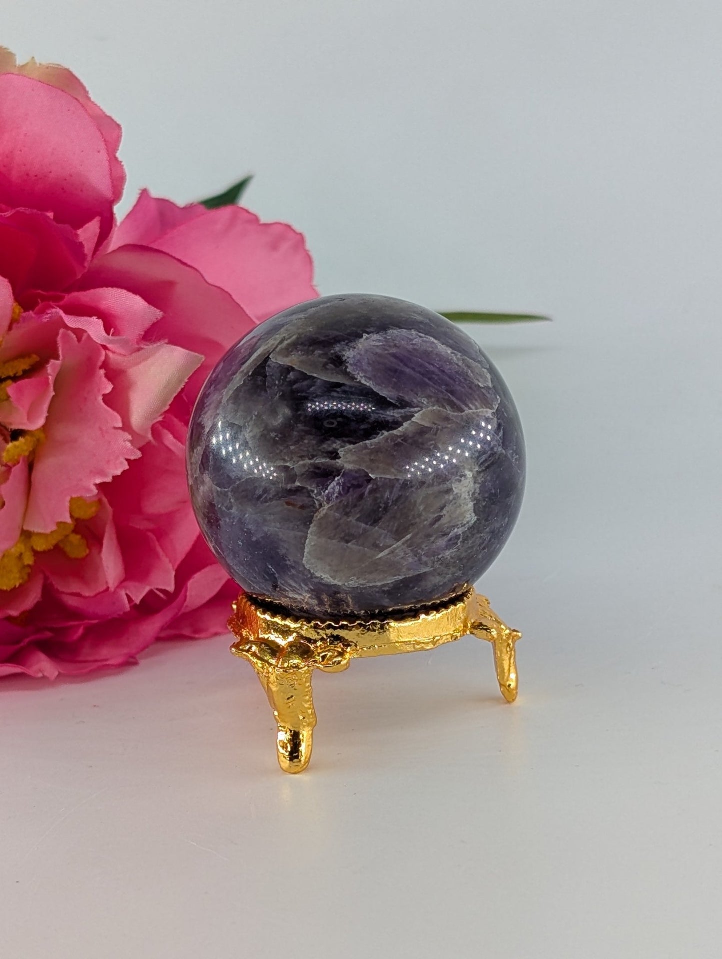 Amethyst Sphere - 45mm - 113g - Positive Faith Hope Love